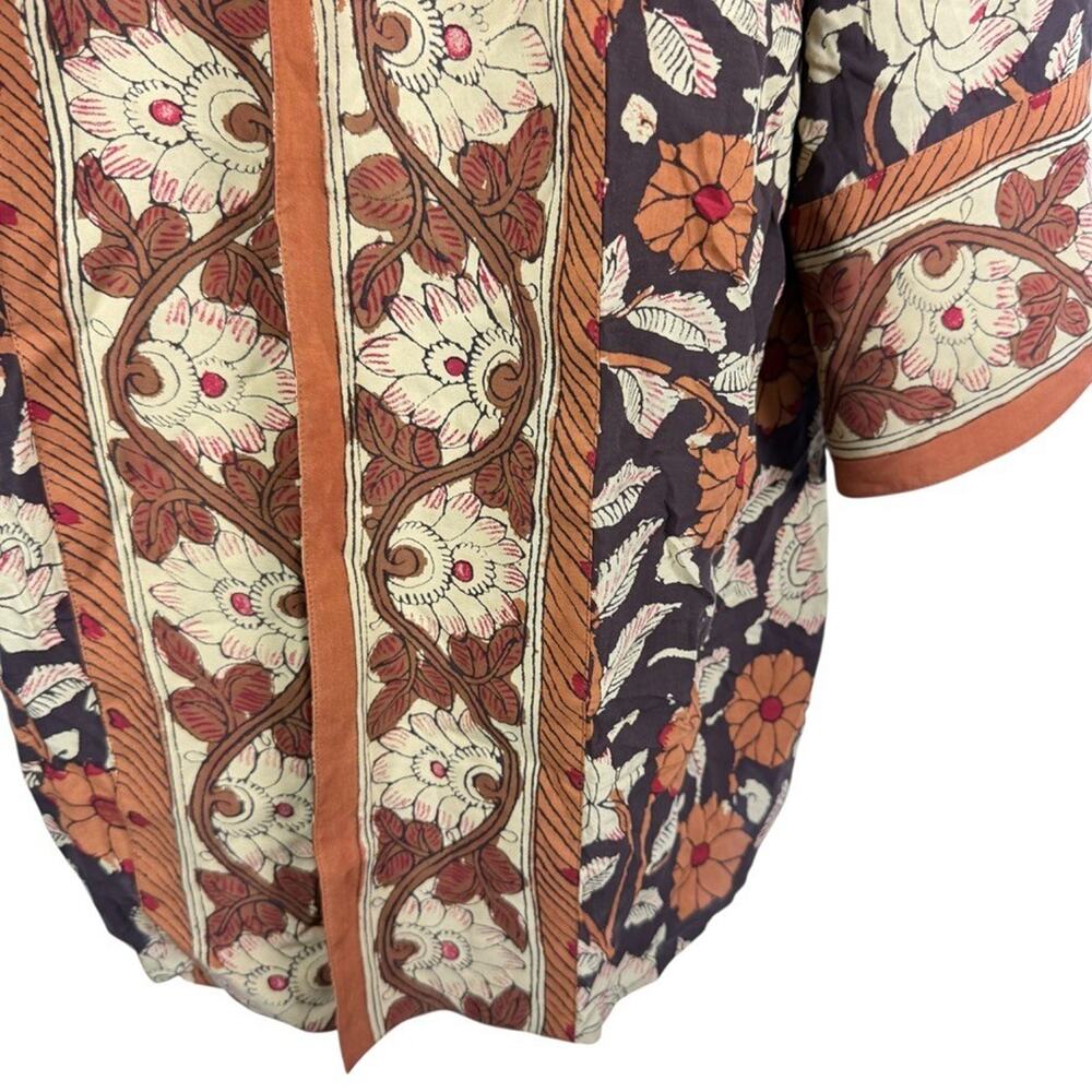 Soft Surroundings Womens Plus Size Floral Brown Kimono Open Jacket Lagenlook 1X - Picture 8 of 16